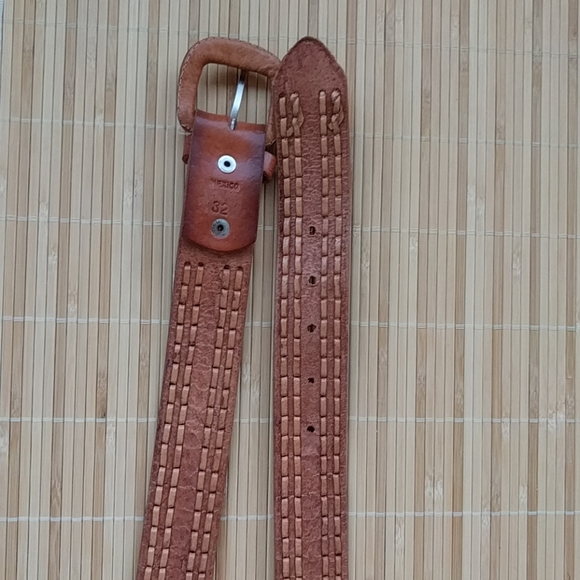 SOLD Hand made boho tooled leather belt - Picture 5 of 7